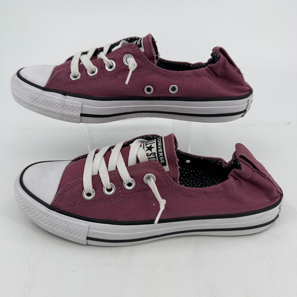 Converse Chuck Taylor All Star Shoreline Maroon Slip On Sneakers Shoes Women 7.5